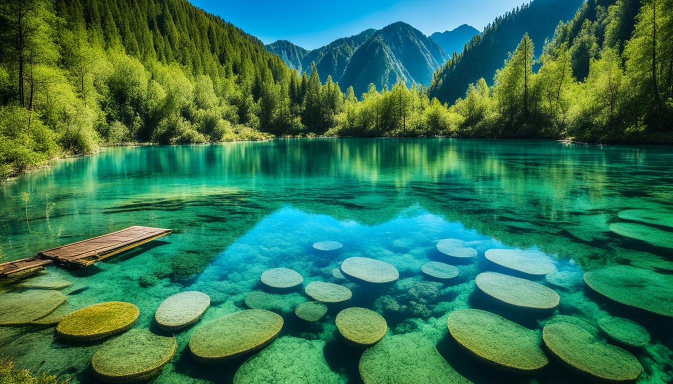 crystal clear lakes of Jiuzhaigou