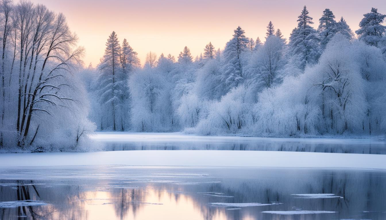 quietude of snowy landscapes